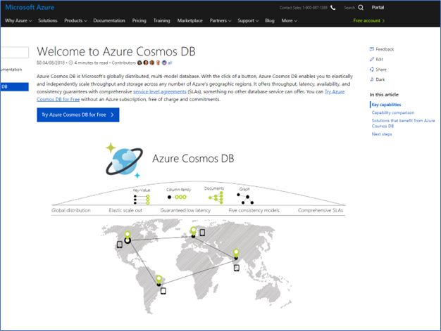 Cosmos DB NoSQL JSON DB